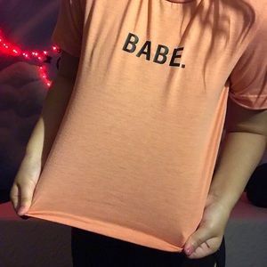 Light pink “Babe” t-shirt